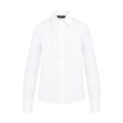 Witte Katoenen Overhemd Puntkraag Fabiana Filippi , White , Dames