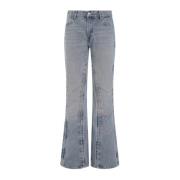 Vintage Roze Katoen Flared Leg Jeans Y/Project , Blue , Dames