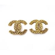 Pre-owned Metal earrings Chanel Vintage , Yellow , Dames