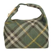 Duffle tas in klassiek ruitontwerp Burberry , Green , Dames