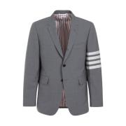 Grijze Wollen Blazer Jas Thom Browne , Gray , Heren