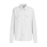 Neutrale Katoenen Shirt Aw23 Bally , White , Dames