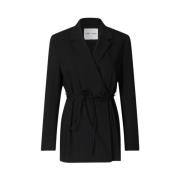 Pinstripe Slim Fit Blazer Samsøe Samsøe , Black , Dames