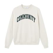 Klassieke College Lettering Sweater Les Deux , Beige , Heren