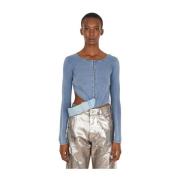 Avant-Garde Denim Longsleeve Top Diesel , Blue , Dames