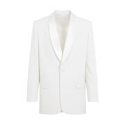 Witte Wol-Mohair Jas Givenchy , White , Heren