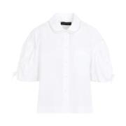 Witte Pofmouw Boxy Shirt Simone Rocha , White , Dames