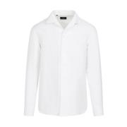 Witte Katoenen Overhemd Klassieke Stijl Brioni , White , Heren