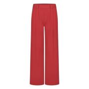 Rode Wide-Leg Thea Broek Jane Lushka , Red , Dames