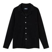 Terry Towelling Lange Mouw Shirt Nikben , Black , Heren