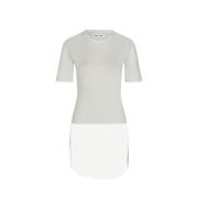 Gebreid T-shirt met zelfbindende details Samsøe Samsøe , White , Heren