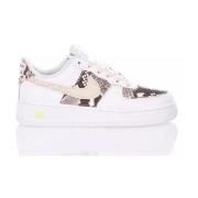 Handgemaakte Beige Witte Sneakers Nike , Multicolor , Heren