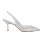 Zilveren Leren Sandalen Metallic Ss24 Stuart Weitzman , Gray , Dames