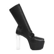 Grill Stretch Peeptoe Laarzen Rick Owens , Black , Dames