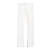 Witte Katoenen Logo Skate Raw Jeans Off White , White , Heren