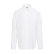 Witte Zijden Overhemd Venezia Scritto Berluti , White , Heren