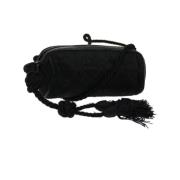 Pre-owned Satin chanel-bags Chanel Vintage , Black , Dames