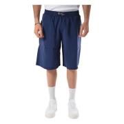 Relaxte Bermuda Shorts in Cupro Family First , Blue , Heren