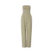 Slim-fit Jumpsuit met Wijde Pijpen Samsøe Samsøe , Green , Dames