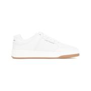 Witte Leren Sneakers Ss24 Saint Laurent , White , Heren