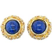 Pre-owned Metal earrings Chanel Vintage , Yellow , Dames