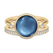 Infinity Clear Cubic Zirconia Ring Set Julie Sandlau , Blue , Dames