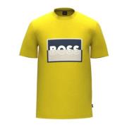 Gele Heren T-shirt Hugo Boss , Yellow , Heren