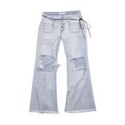 Vintage Flare Denim Jeans One Teaspoon , Blue , Dames