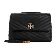 Zwarte Chevron Schoudertas Tory Burch , Black , Dames