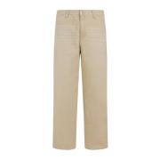 Beige Bourbon Canvas Wijde Broek Carhartt Wip , Beige , Heren