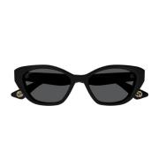 Stijlvolle Linea Lettering Zonnebril Gucci , Black , Dames