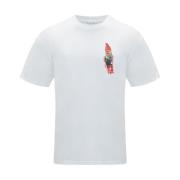 Grafische Print Crew Neck T-shirt JW Anderson , White , Heren