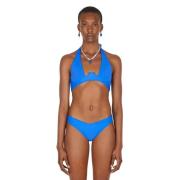 Wet-Look Mesh Bikini DI Petsa , Blue , Dames