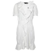 Pre-owned Cotton dresses Moschino Pre-Owned , White , Dames
