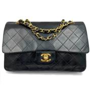 Pre-owned Leather chanel-bags Chanel Vintage , Black , Dames