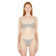 Geruite Balkon Bikini Top Ziah , Gray , Dames