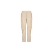 Slim-Fit Soft Grain Broek Takaturna , Beige , Dames