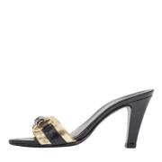 Pre-owned Leather sandals Gucci Vintage , Black , Dames