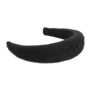 Zwart katoenen hoofdband met geborduurde golven Patou , Black , Dames