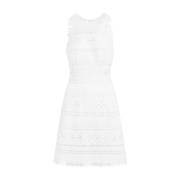 Witte Macramé Jurk Wijd Uitlopende Rok Ermanno Scervino , White , Dame...