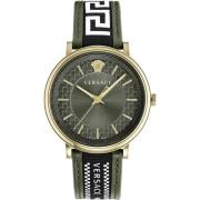Militair Groene Wijzerplaat Horloge Versace , Green , Heren