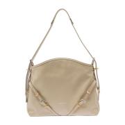 Beige Schoudertas met Reliëf Logo Givenchy , Beige , Dames