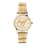 Essential Goud Roestvrij Stalen Horloge Versace , Yellow , Dames