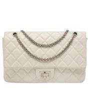 Pre-owned Leather chanel-bags Chanel Vintage , White , Dames