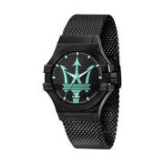 Aqua Edition Roestvrijstalen Horloge Maserati , Black , Heren