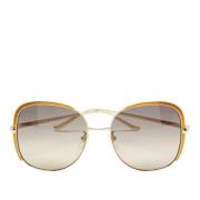 Pre-owned Metal sunglasses Gucci Vintage , Yellow , Dames