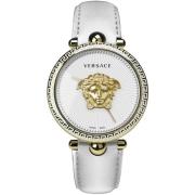 Palazzo Empire Wit Leren Horloge Versace , White , Dames