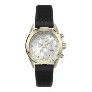 V-Chrono Chronograaf Horloge Zwart Siliconen Versace , Gray , Heren