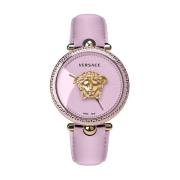 Palazzo Empire Leren Horloge Roze Versace , Purple , Dames