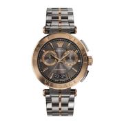 Chronograaf Stalen Armband Grijs Brons Horloge Versace , Multicolor , ...